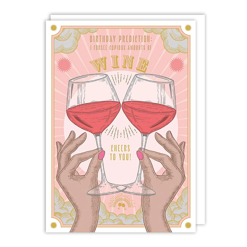The Art File - Wine Birthday Card #AFSL15