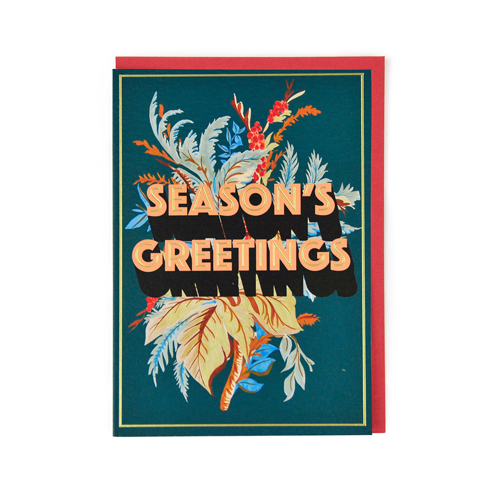 Cath Tate Cards Floral Season s Greeting Christmas Card XMMDF2117