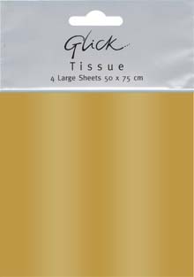 Glick Publishing - Gold Metallic Tissue Paper #TP006