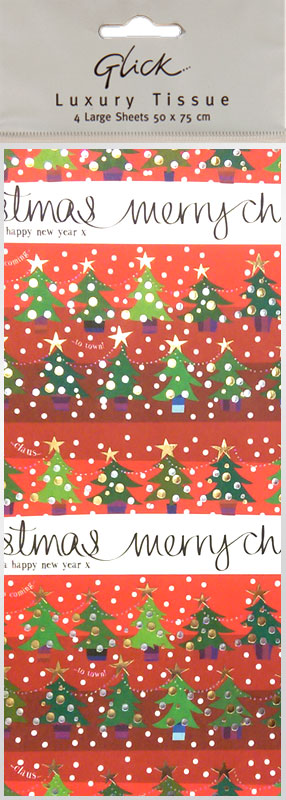 Glick Publishing - 6 Packs Red Tree Christmas Tissue Paper #TPBX01