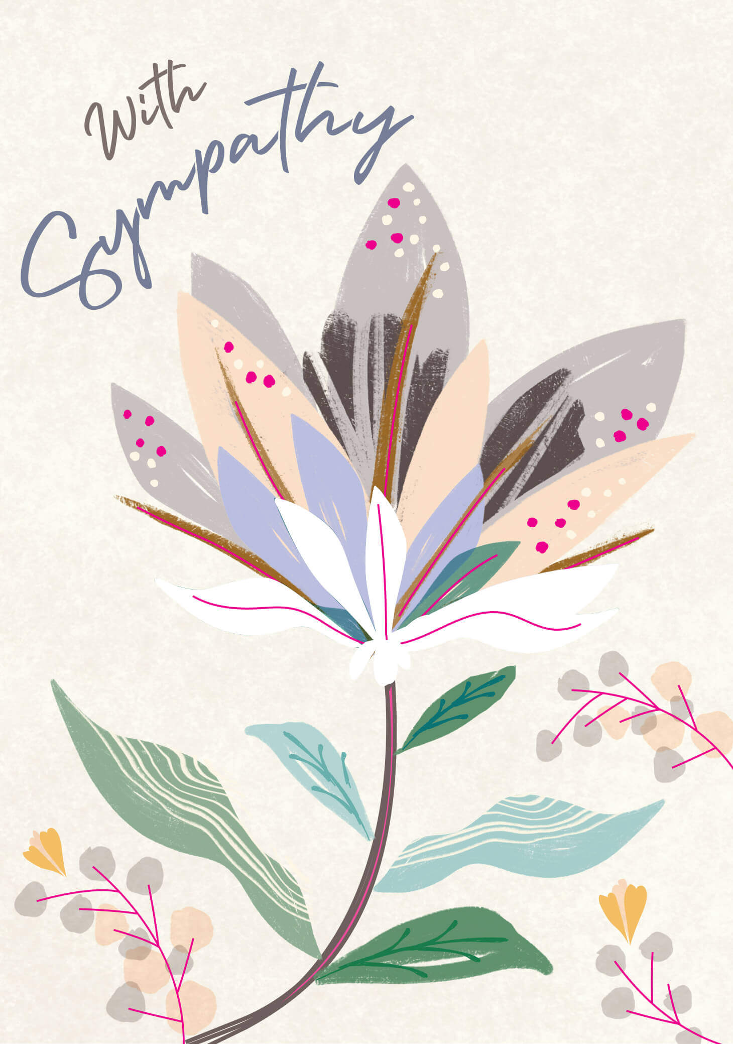 Laura Darrington Design - Flower Sympathy Card #NQ-AU22