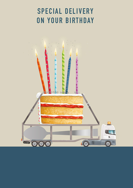 Ling Design, Ltd. - Cake Delivery Birthday Card #LNQ0252