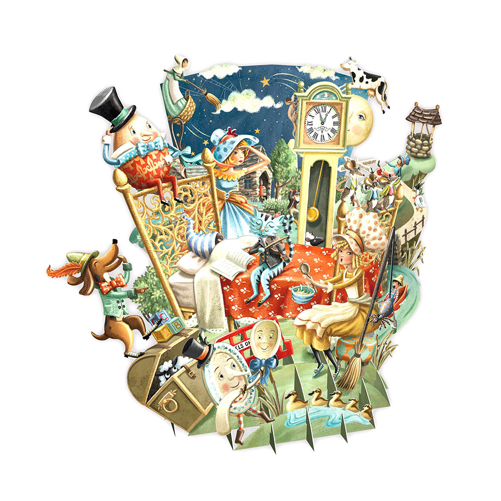 Paper D'Art - 3D Nursery Rhymes Blank Card #TW048