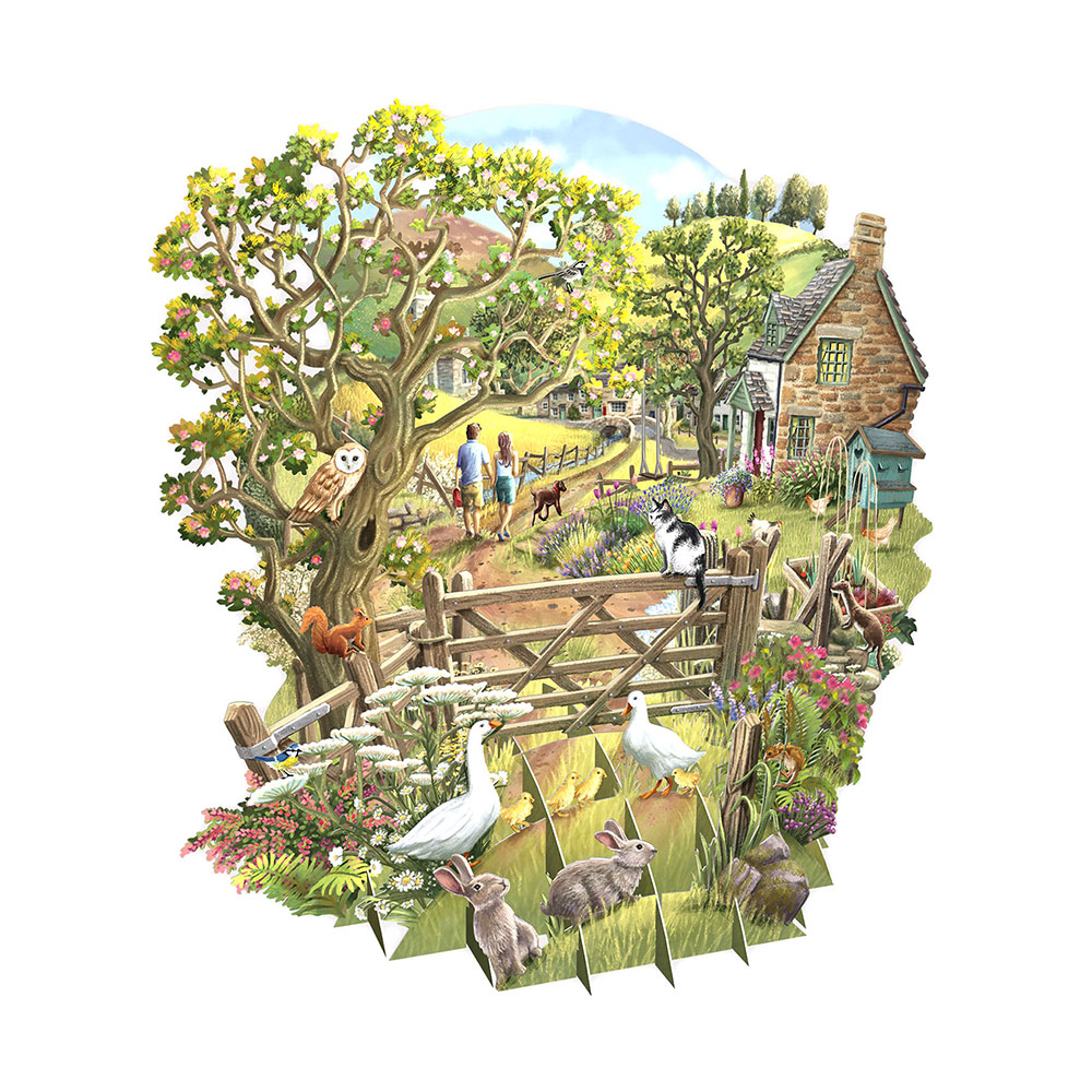 Paper D'Art - 3D Country Blank Card #TW050