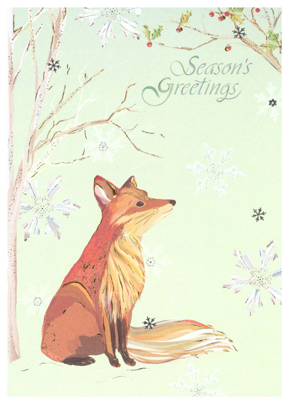 Fox Card Fox Portrait Note Cards Set of 6 Blank with envelopes