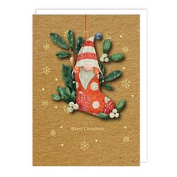 Bauble Stocking Christmas Card Christmas
