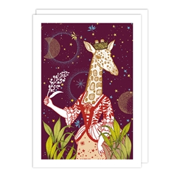 Giraffe Lady Blank Card 