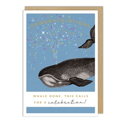 Whale Party Congratulations Card 