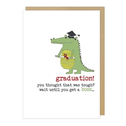 Crocodile Graduation Card 