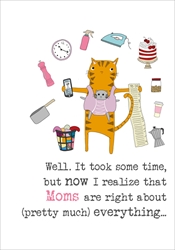 Cat Mom Mothers Day Card 