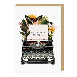 Typewrite Just a Note Friendship Card 