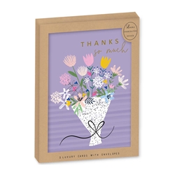Bouquet Thank You Boxed Cards 