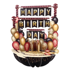 3D Balloons Display Birthday Card 