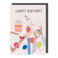 Cake Hands Birthday Card 