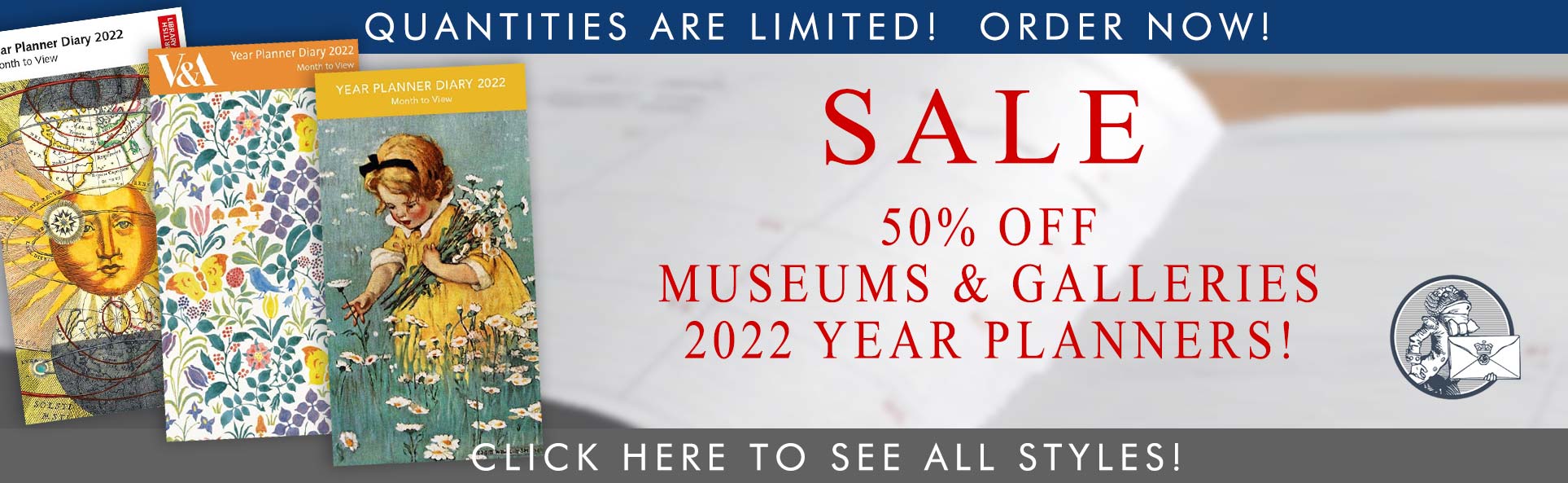 Sale!  50% Off Museums & Galleries 2022 Yearly Planners!