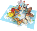 3D Butterflies Blank Greeting Card - KP027