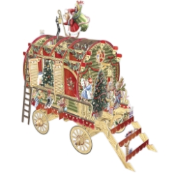 3D Christmas Caravan 3D Greeting Card 