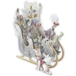 3D Christmas Snow Santa 3D Greeting Card 