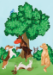 3D Dogs Blank Greeting Card - KP094