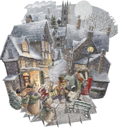 3D Cold Noses Christmas Card 