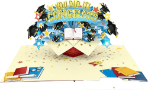 3D Graduation Caps Greeting Card 