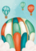 3D Hot Air Balloon Blank Greeting Card - KP088