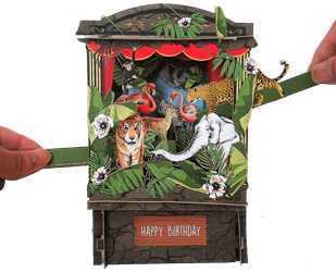 3D Jungle Birthday Card 