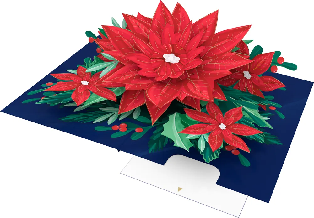3D Poinsettia Christmas Card 