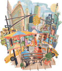 3D Pop Up New York Greeting Card 