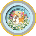 3D Popup Teacup Greeting Card Bfly Cats - TEA027