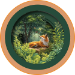 3D Teacup Butterfly Fox Greeting Card - TEA028