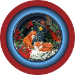 3D Teacup Foxes Christmas Card - XTEA002