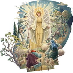 3D The Annunciation Christmas Card 