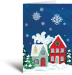 3D Tree Town Christmas Card - KT014