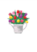3D Tulips Vase Blank Greeting Card - KP075