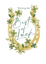 Best of Luck Horseshoe Greeting Card 