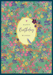 Bird Flowers Birthday Card 