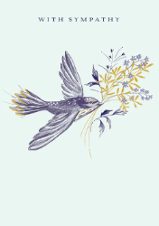Bird & Flowers Sympathy Greeting Card 