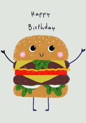 Birthday Burger Greeting Card 