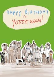Birthday Dogs Howl Greeting Card 