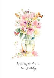 Bouquet Vase Birthday Card 