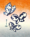 Butterfly Fan Blank Greeting Card 