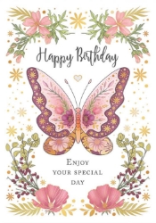 Butterfly Quire Birthday Greeting Card 