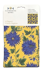 Catherine Rowe Blue Flower Cloth Napkin Set 