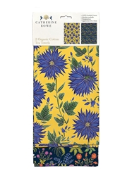Catherine Rowe Blue Flowers Tea Towels 
