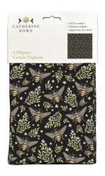 Catherine Rowe Honey Bees Cloth Napkin Set 