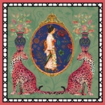 Cheetah Lady Blank Card 