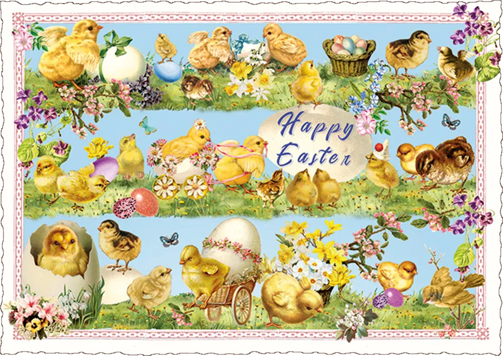 Chicks Easter Postcard 