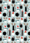 Christmas Cats Sheet Wrap 