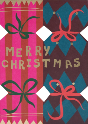 Christmas Crackers Die Cut Christmas Card 